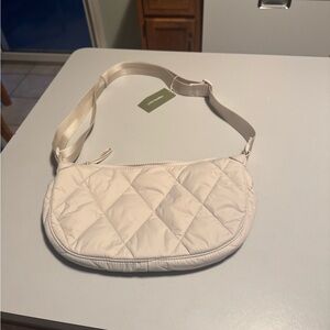 Vera Bradley Quilted White Shoulder Bag